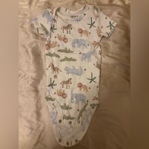 Carter's Safari Animal Print Bodysuit - White and Multicolor